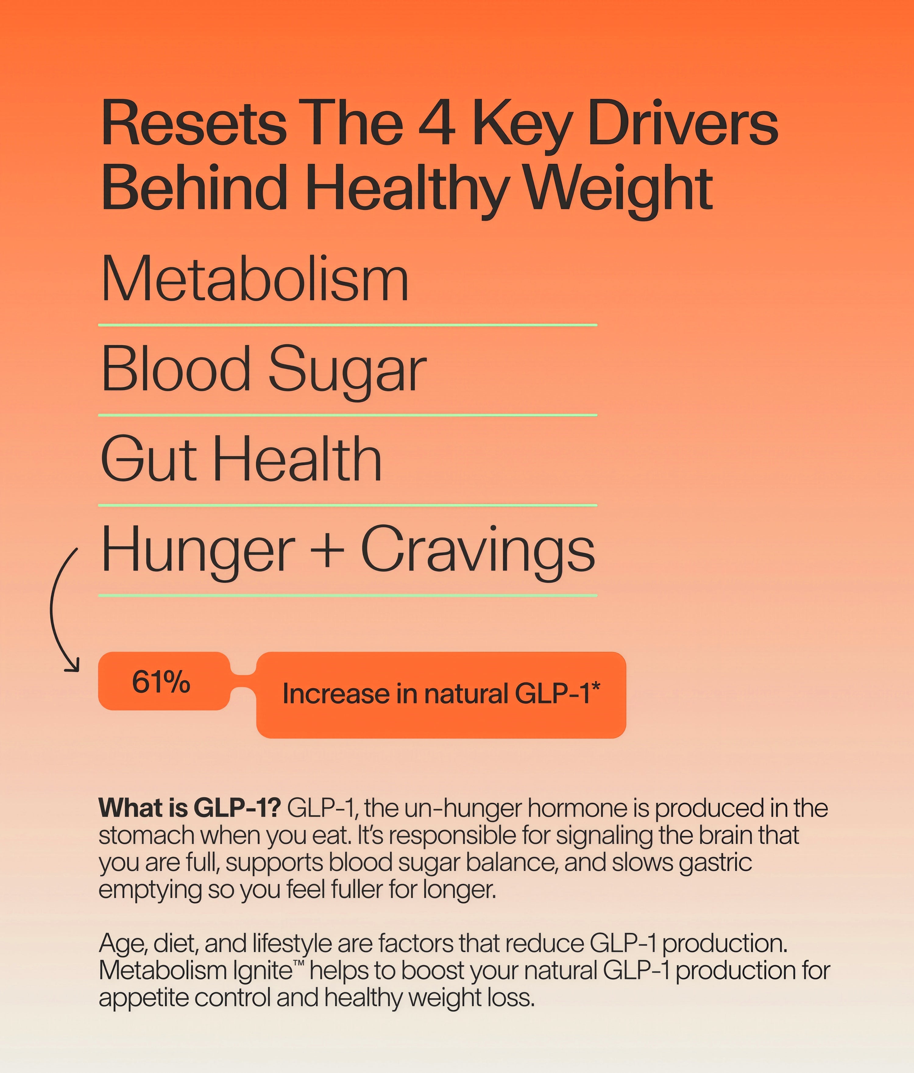 Veracity Metabolism Ignite Burns Fat GLP-1 30 Serving